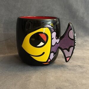 Romero Britto Fish Mug Deeply In Love 2011 Giftcraft Pop Art Coffee Cup